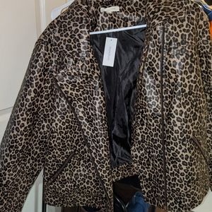 Leopard moto jacket